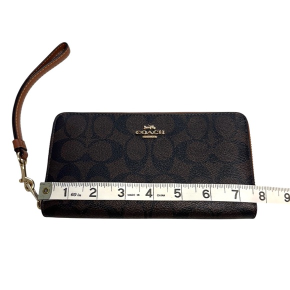Coach Signature Brown Wallet/Wristlet - Picture 10 of 13